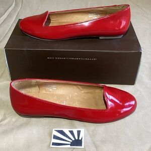 Jeffrey Campbell Mention Red Patent Flats Women's Size 7.5